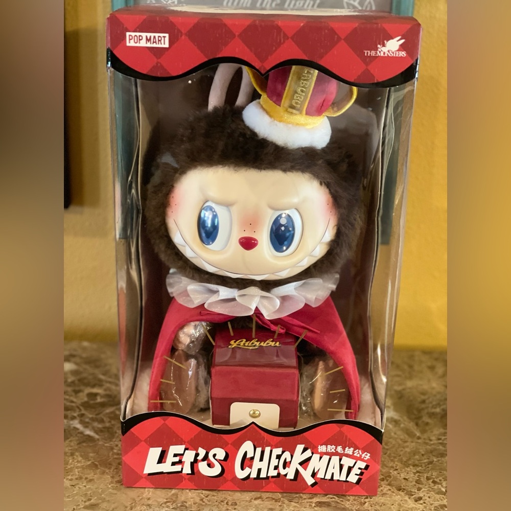 POP MART 14.57” AUTHENTIC THE MONSTERS Let’s Checkmate Series-Vinyl Plush Doll